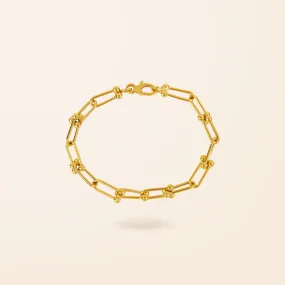 10K Gold U-Link Chain Bracelet