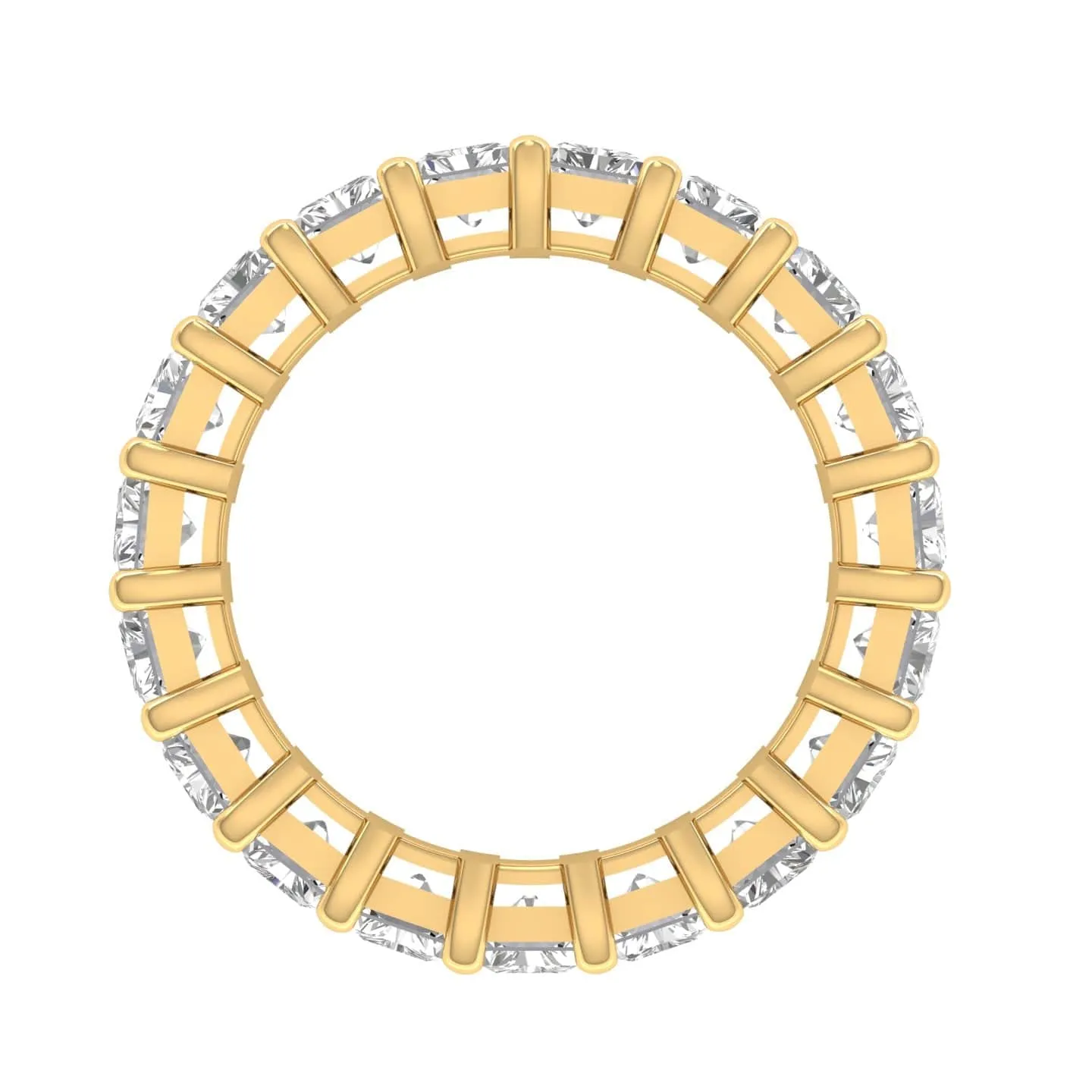 14K & 18K Gold Princess Cut Diamond Eternity Ring