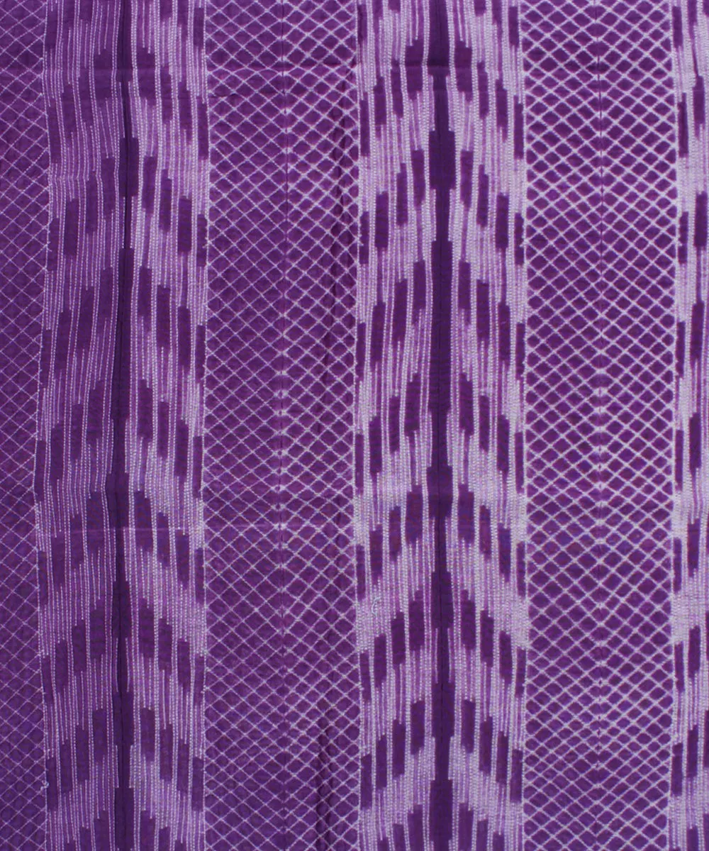 2.5 m Purple cotton silk tie dye shibori kurta material