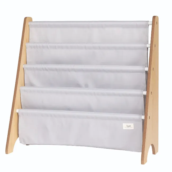 3 Sprouts Book Rack - Light Grey