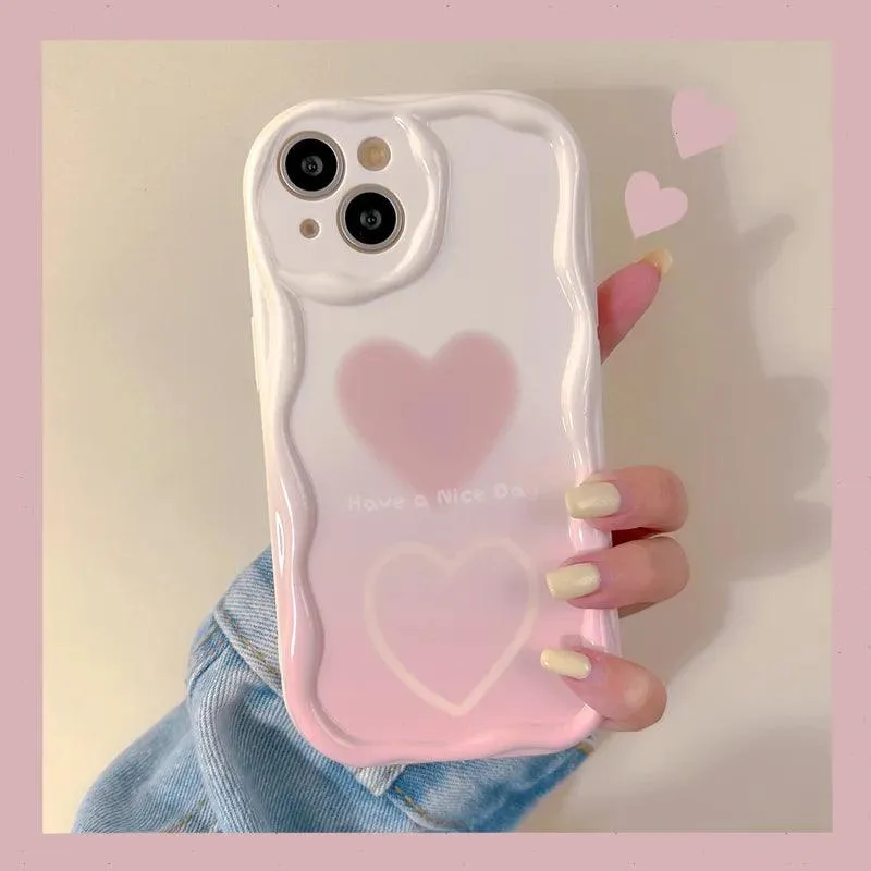 ACPC250 Cute Phone Case For Huawei P30, P40 Lite, P60 Pro, Y9S, Nova Y70, 11, 10, 9 SE, and Honor 50, 70, 90, X7, X8, X9 series - Gradient Heart