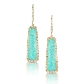 Amazonite & Diamond Earrings