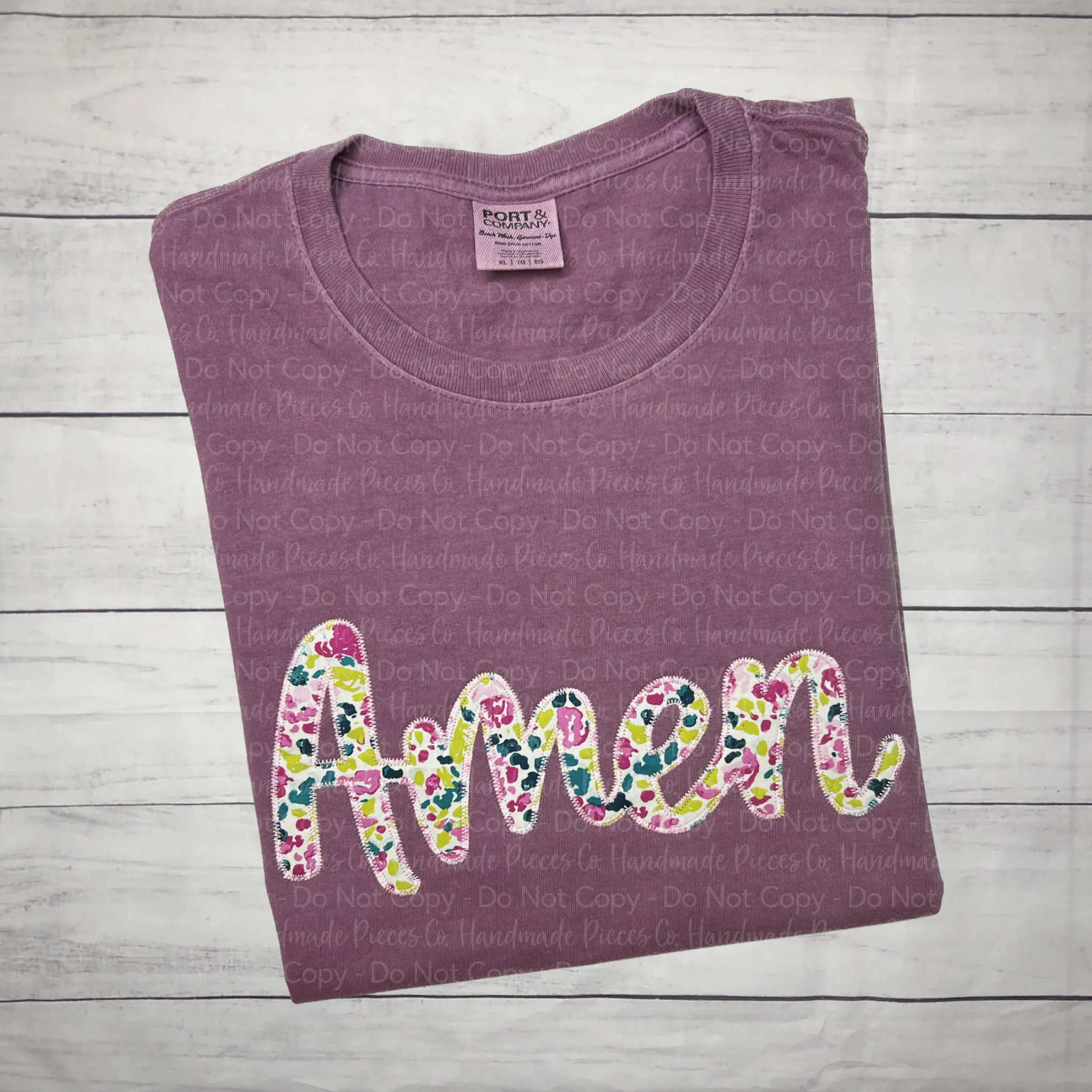 Amen Embroidered Applique Garment