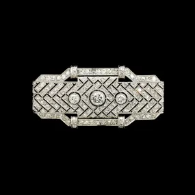 Art Deco Platinum Estate Diamond Pin