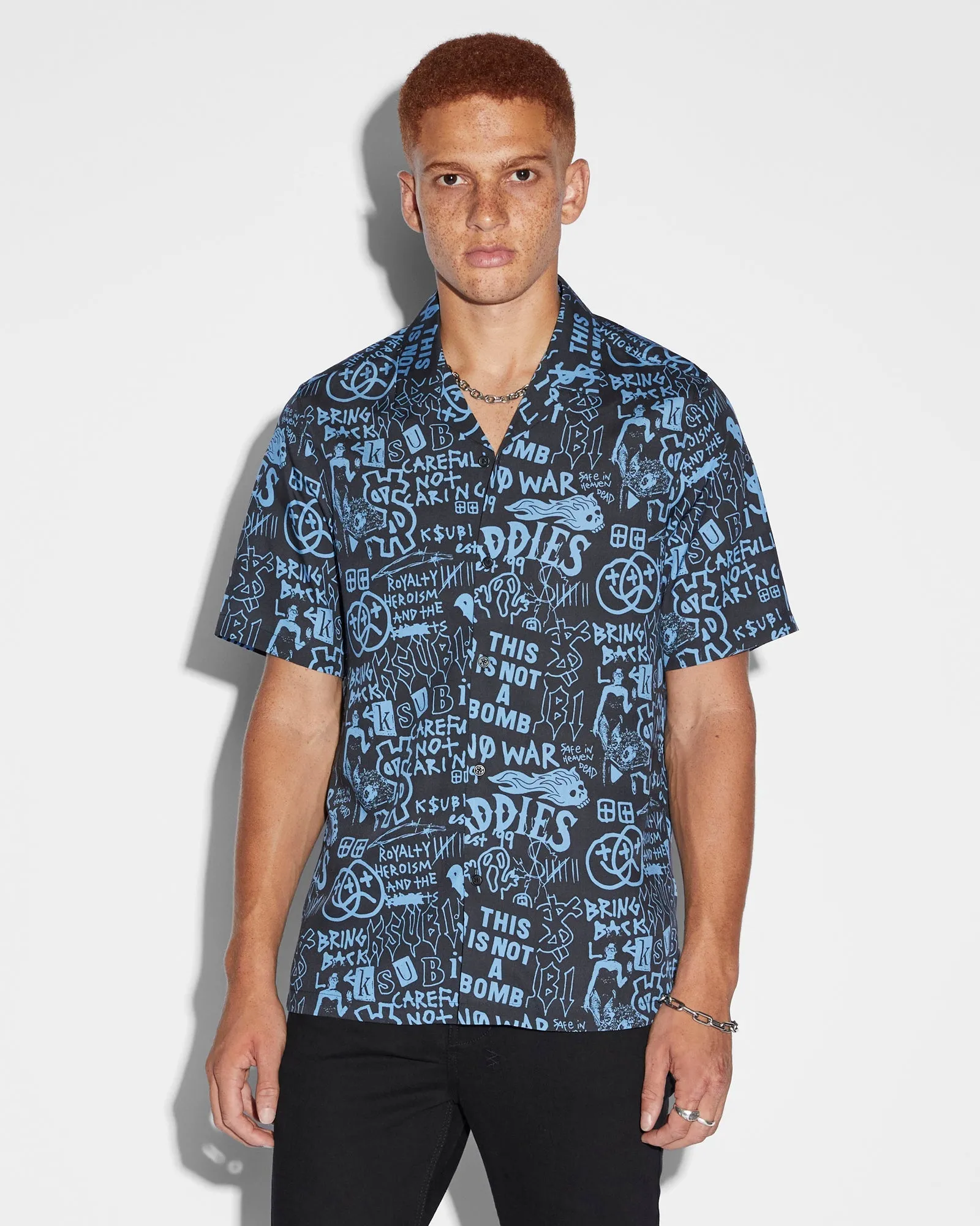 BADDIES RESORT SS SHIRT BLUE