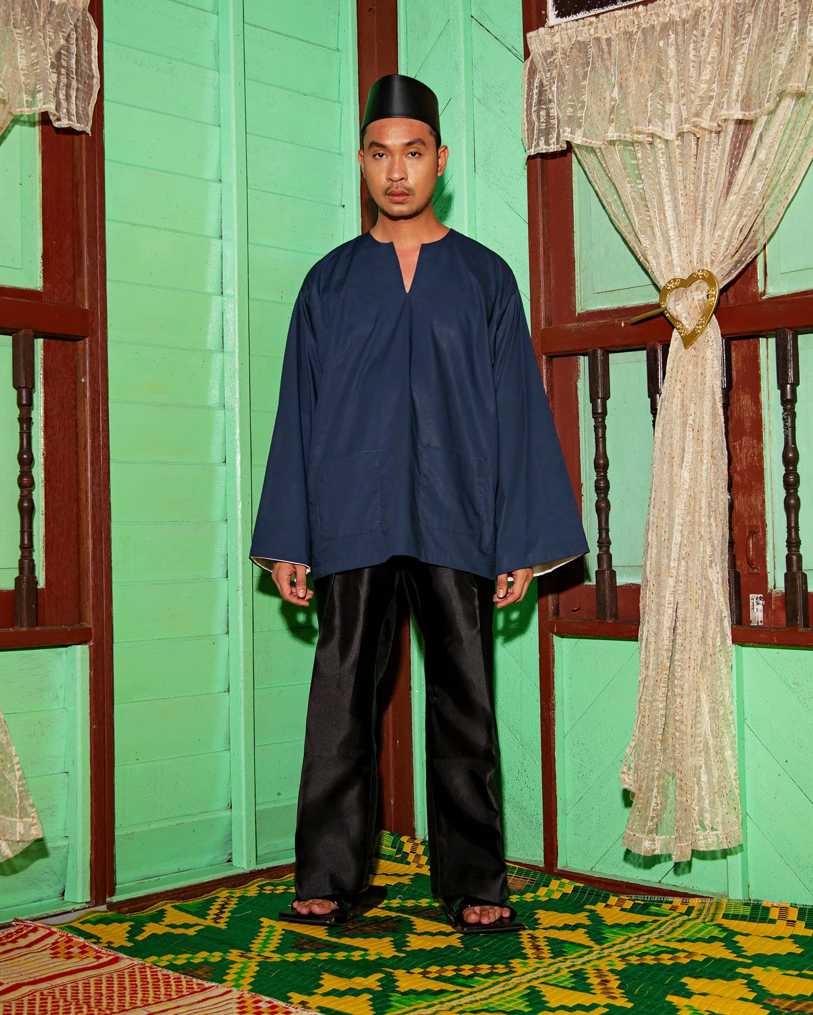 Baju Melayu Li Bai (Navy)