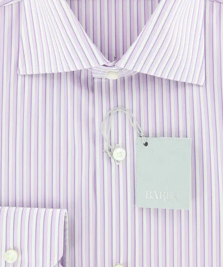 Barba Napoli Lavender Purple Shirt – Size: 17.5 US / 44 EU