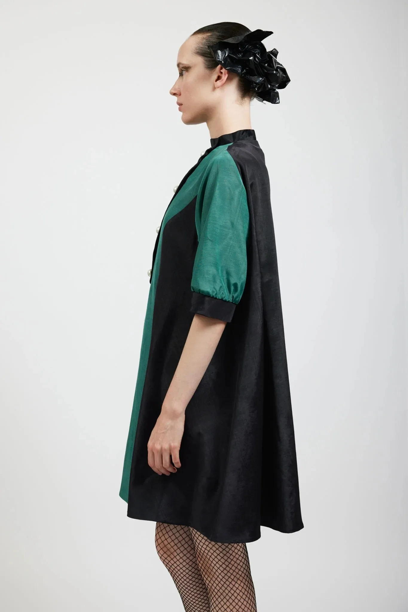 Beray Coat Dress in Ocean Moiré