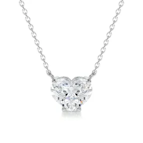 Betty Diamond Pendant   (1 Carat) -14K White Gold (RTS)