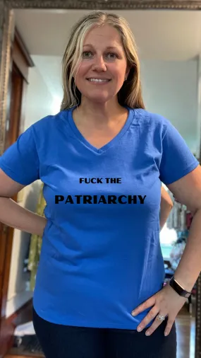 Blue F the Patriarchy Graphic Tee