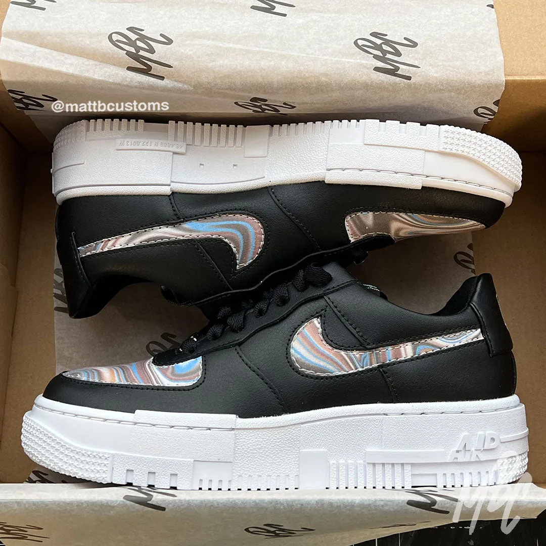 Blue Latte Liquid Marble - Air Force 1 Pixel | UK 4