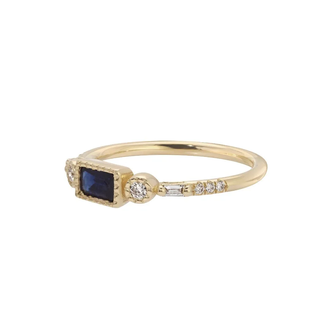 Blue Sapphire Evoke Ring