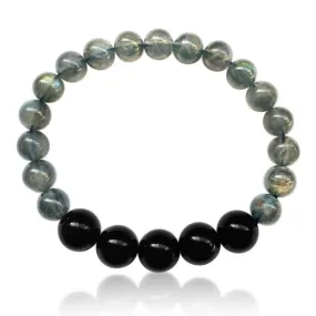 Bracelet for Resilience with Labradorite and Onyx