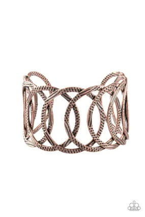 Circa de Contender Copper Cuff Bracelet - Paparazzi Accessories