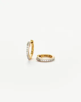 Classic Pave Huggies | 18ct Gold Plated Vermeil/Cubic Zirconia