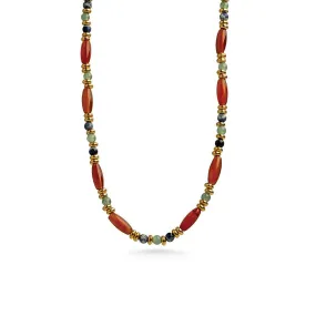 Cleopatra Carnelian Single Strand Necklace