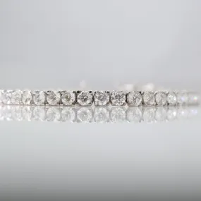 Contemporary White Gold Diamond Line Bracelet