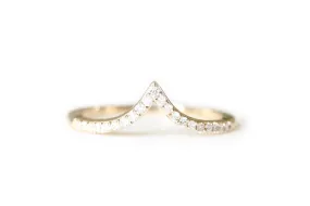 Creste Diamond Chevron Ring