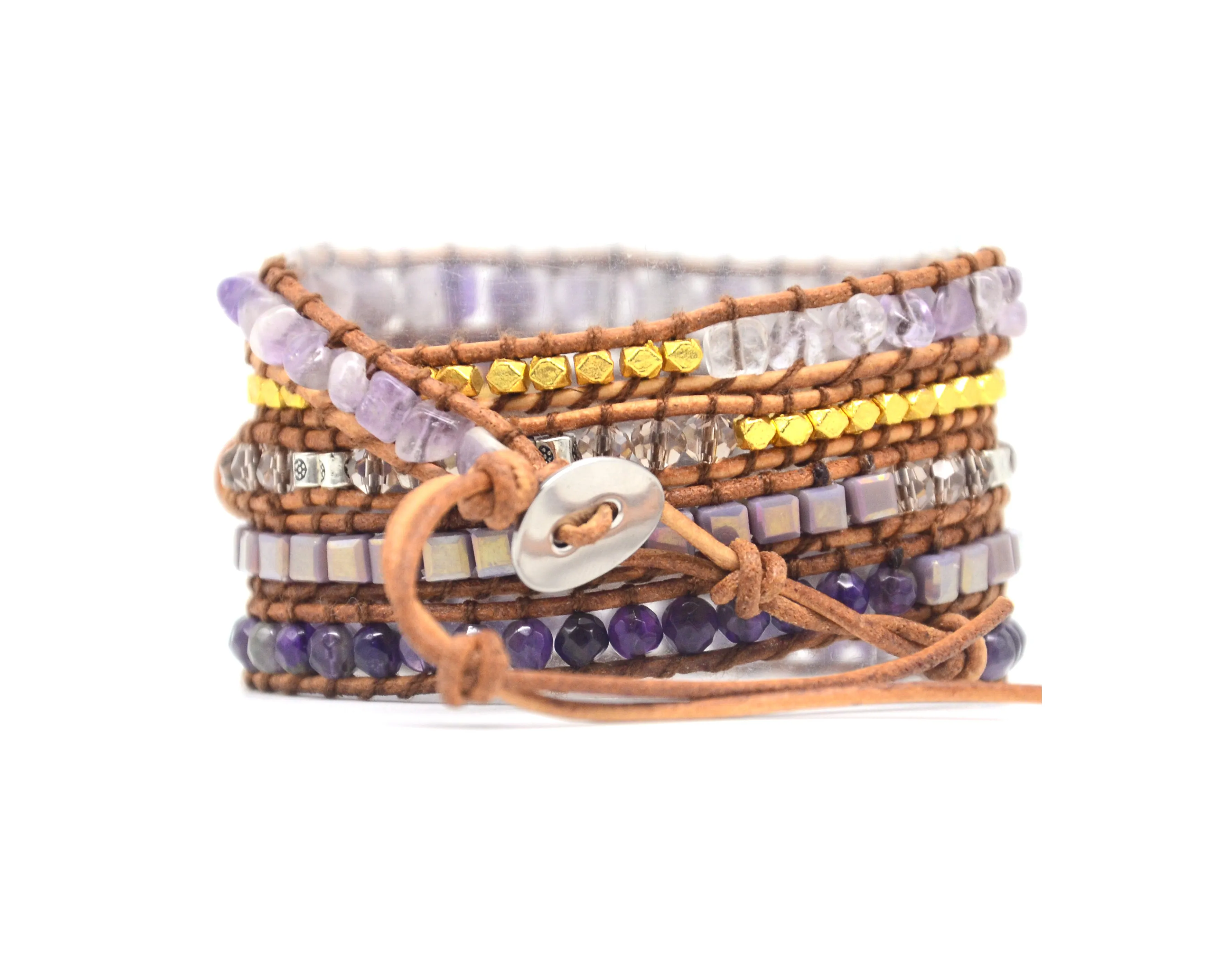 Crown Chakra Amethyst Bracelet