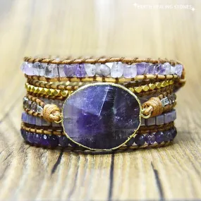 Crown Chakra Amethyst Bracelet