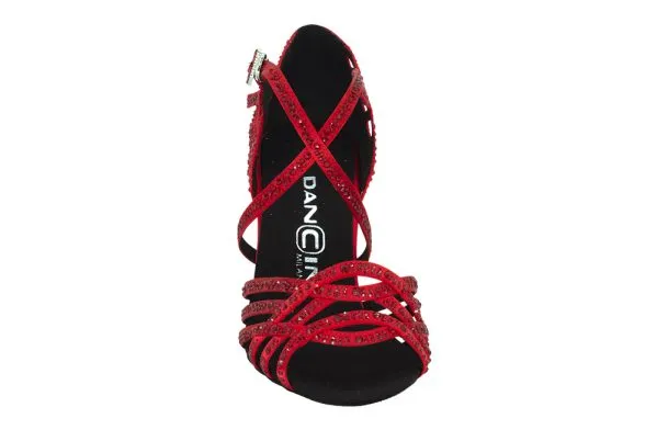 Dancin Red Satin with Strass - 10cm