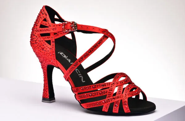 Dancin Red Satin with Strass - 10cm