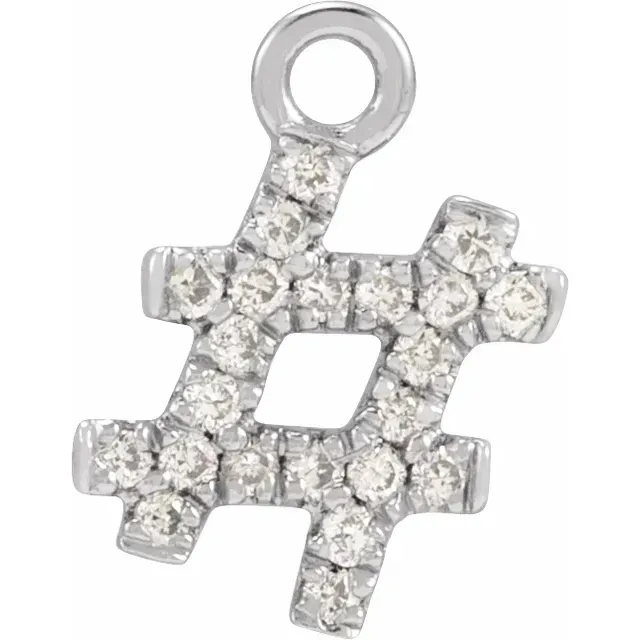 Diamond Hashtag Dangle