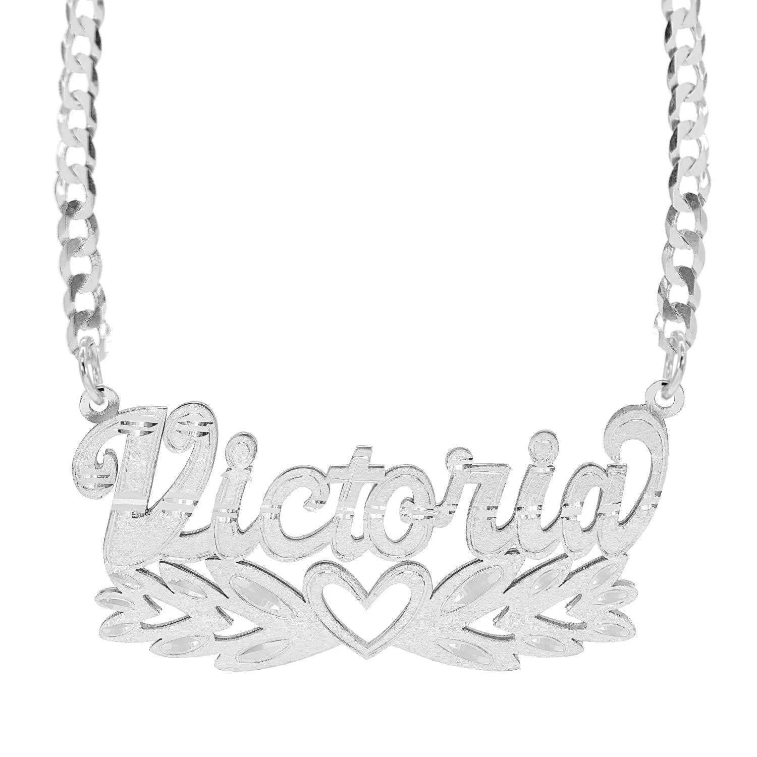 Double-plated Script Name Necklace