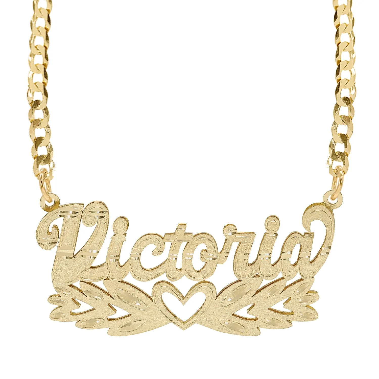 Double-plated Script Name Necklace