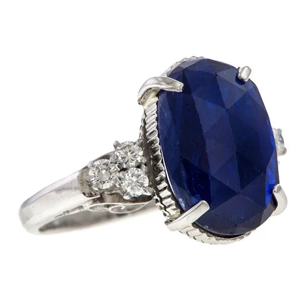 Estate Sapphire & Diamond Ring