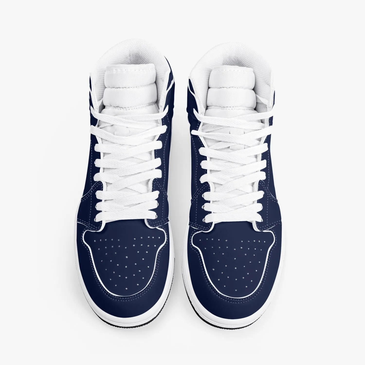 FORMULA FORD Official High-Top Leather Sneakers - Navy