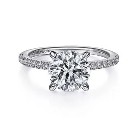 Gabriel & Co. Gabriel & Co. .31CTW Broderick Round Diamond Engagement Ring in 14K White Gold