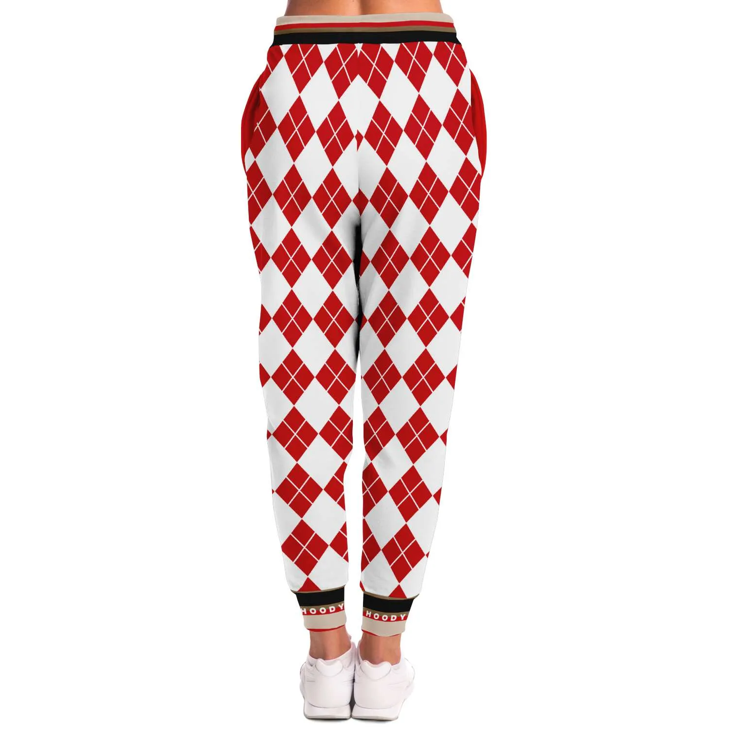 Gold Line Red Argyle Unisex Fleece Joggers