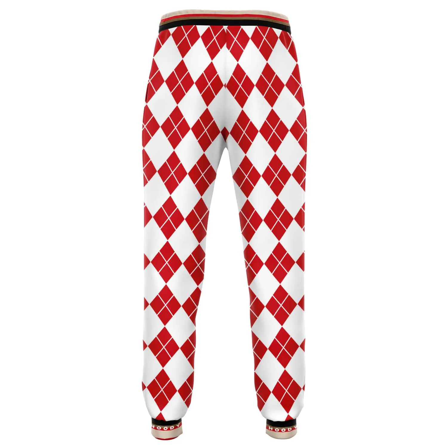 Gold Line Red Argyle Unisex Fleece Joggers