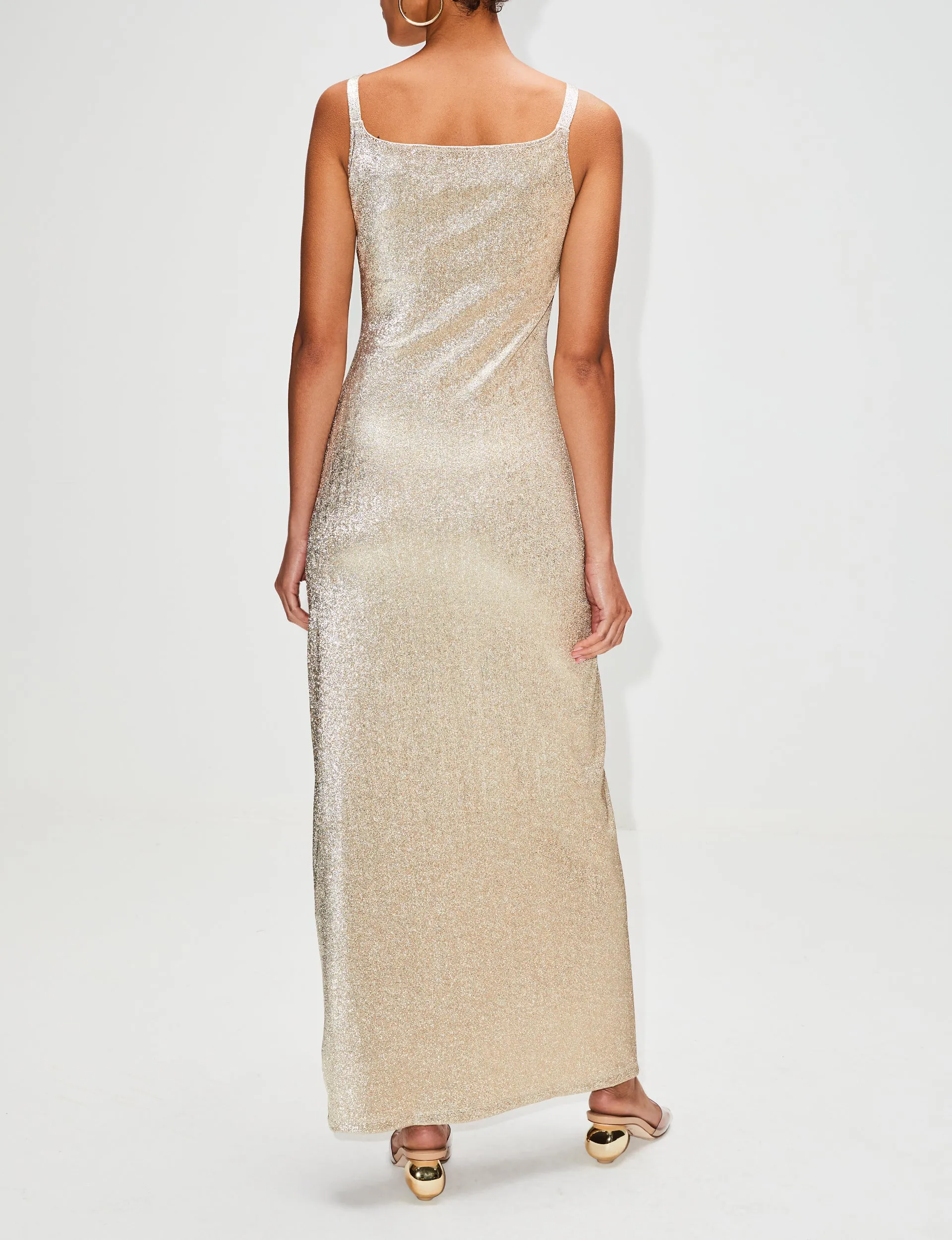 Golden Stretch Jersey Dress