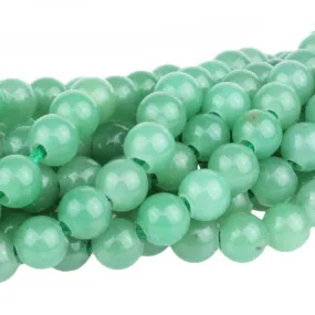 Green Aventurine 8mm Round Large Hole 8-Inch