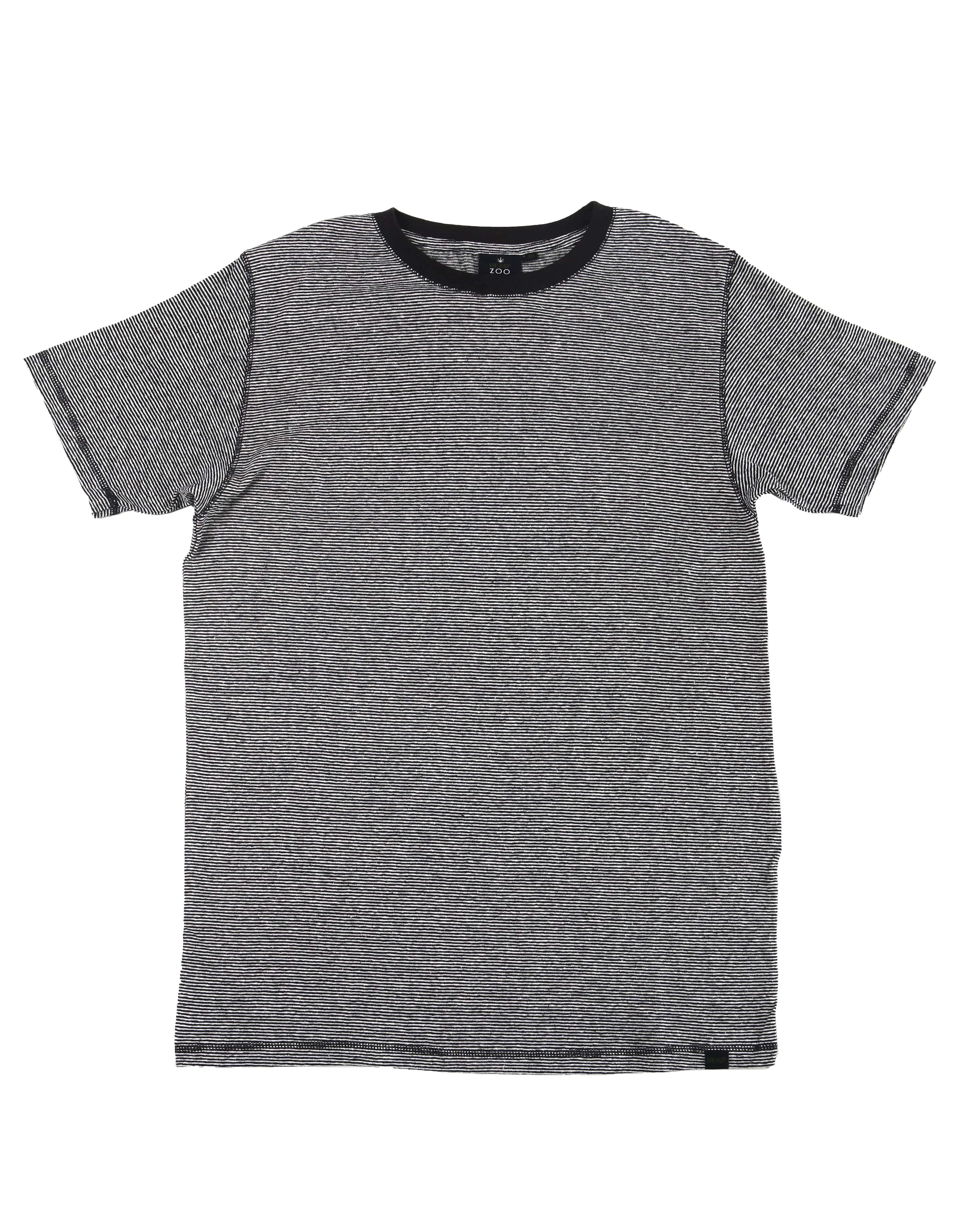 HEMP MICRO STRIPE T-SHIRT ARMOR