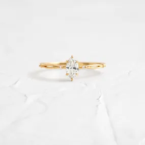 Hillside Ring, Marquise Cut