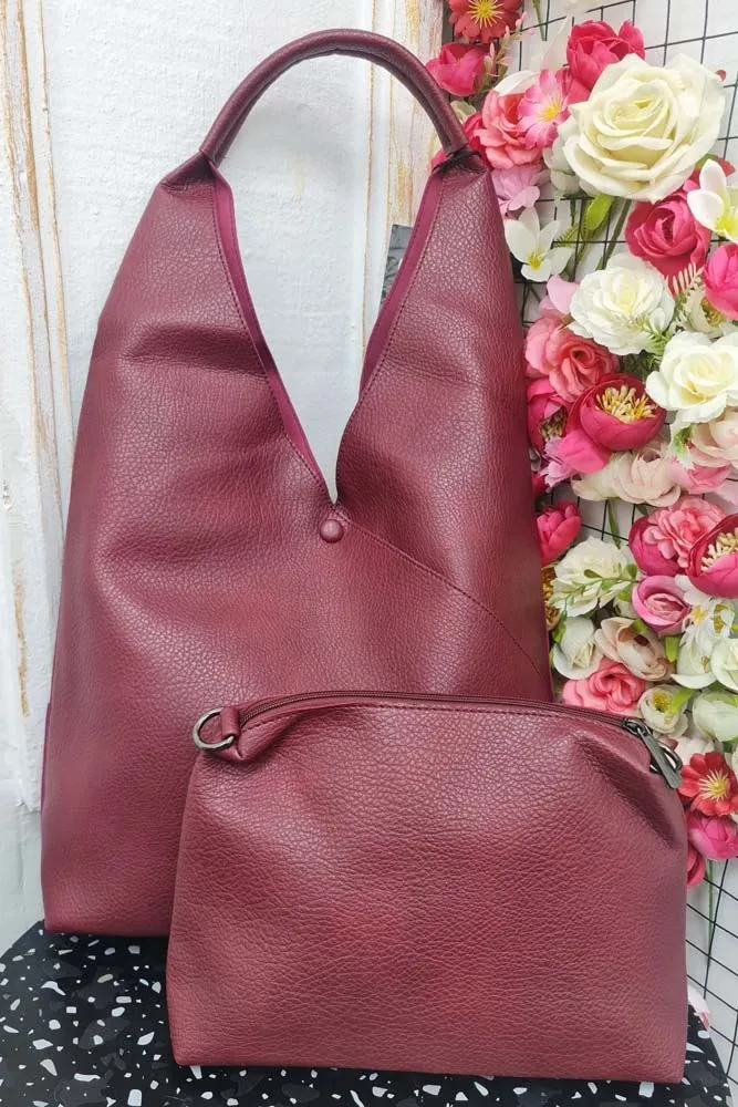 Leather Purse Hobo Shoulder Bag Set