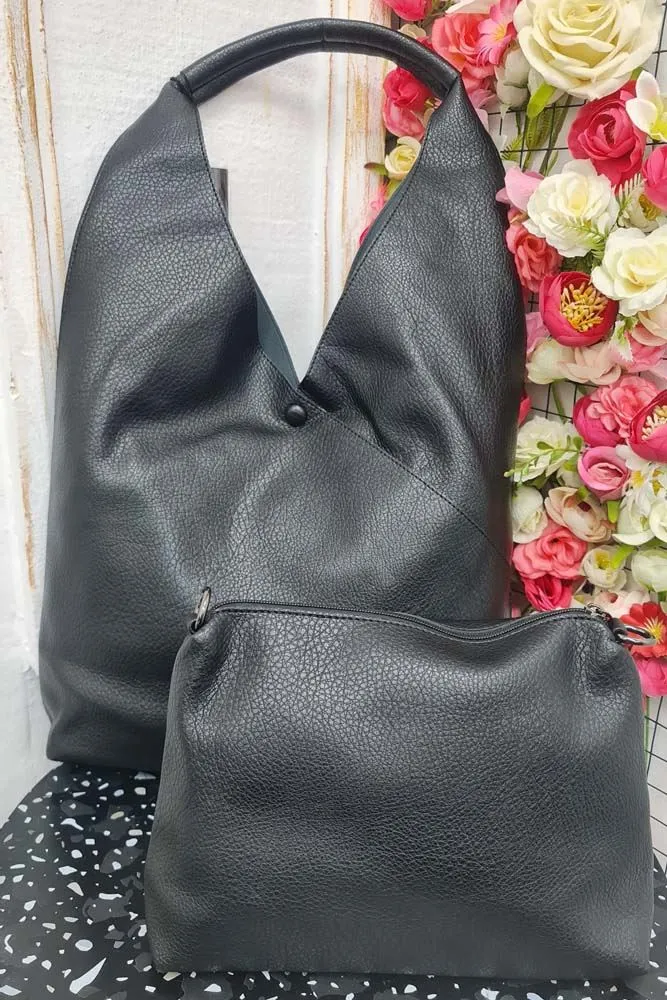 Leather Purse Hobo Shoulder Bag Set