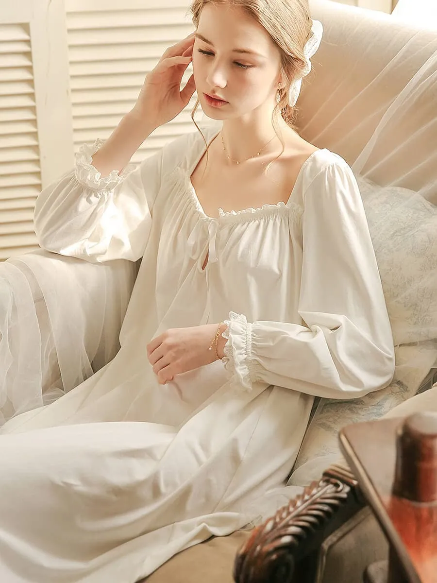 Long sleeve lace nightdress