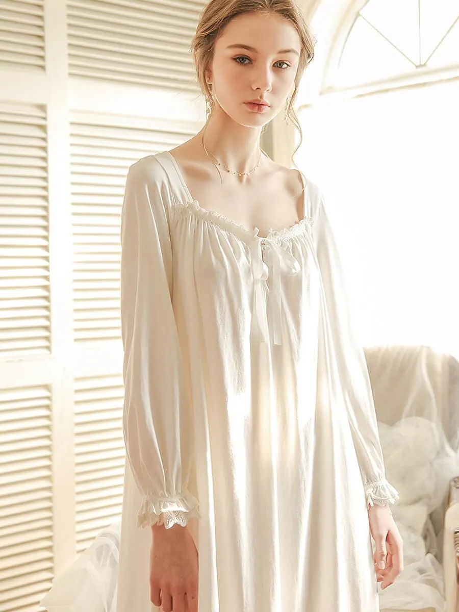 Long sleeve lace nightdress