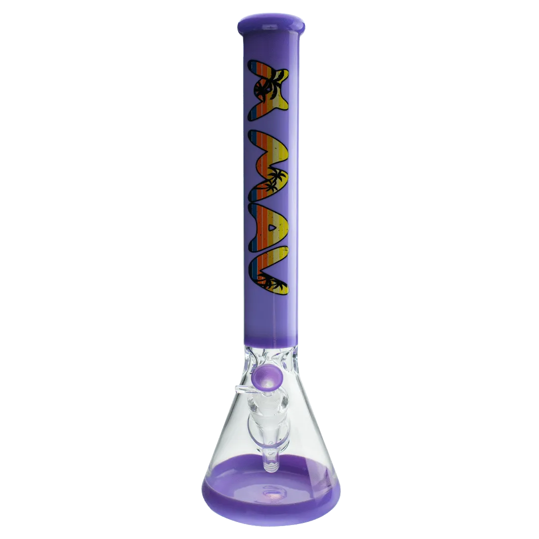 MAV 18 Purple California Retro Full Color Beaker Bong