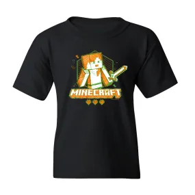 Minecraft Acid Sketch Alex Kids Short Sleeve T-Shirt