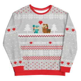 Minecraft Llama Sweater Unisex Crew Neck Sweatshirt