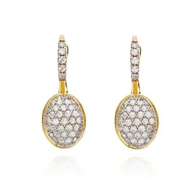 NANIS DANCING IN THE RAIN ELITE 18K YELLOW GOLD DIAMOND BALL DROP EARRINGS