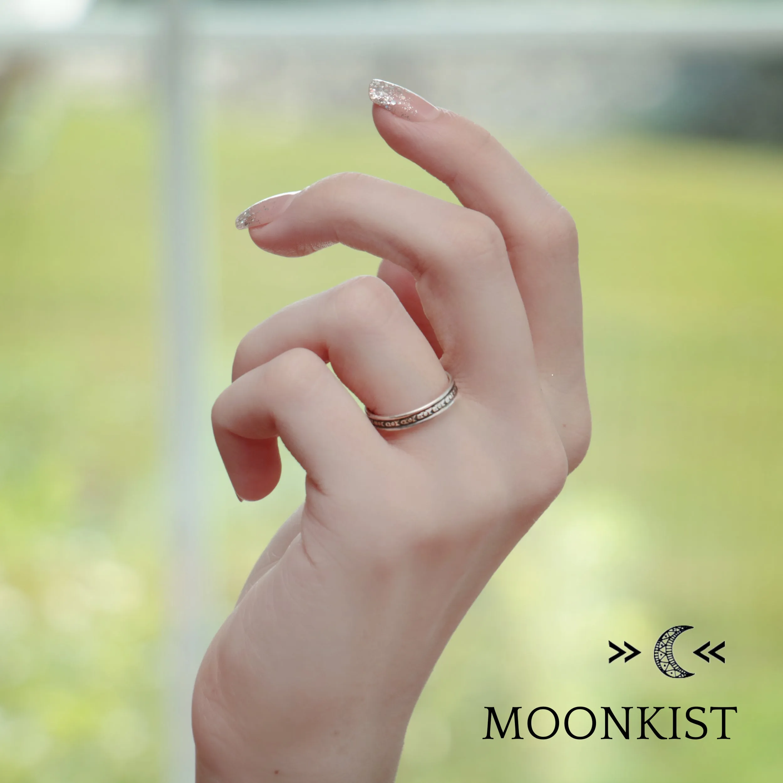 Narrow and Wide Iris Wedding Band Set | Moonkist Designs