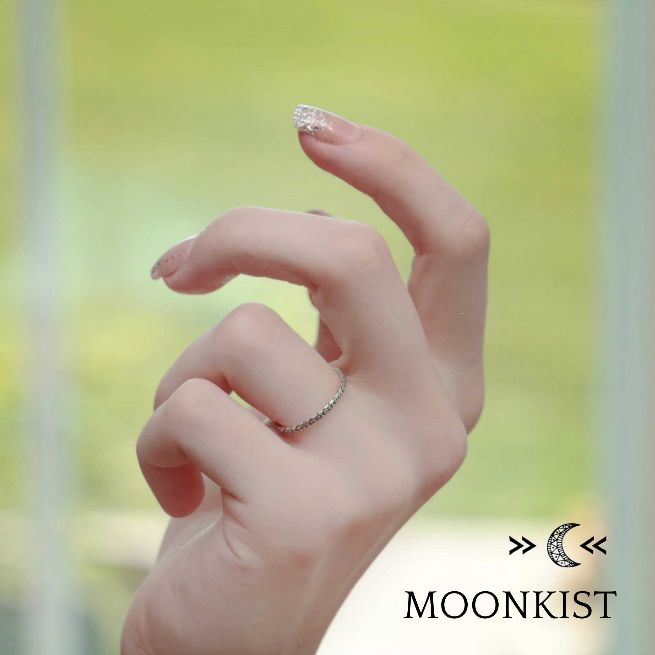 Narrow and Wide Iris Wedding Band Set | Moonkist Designs