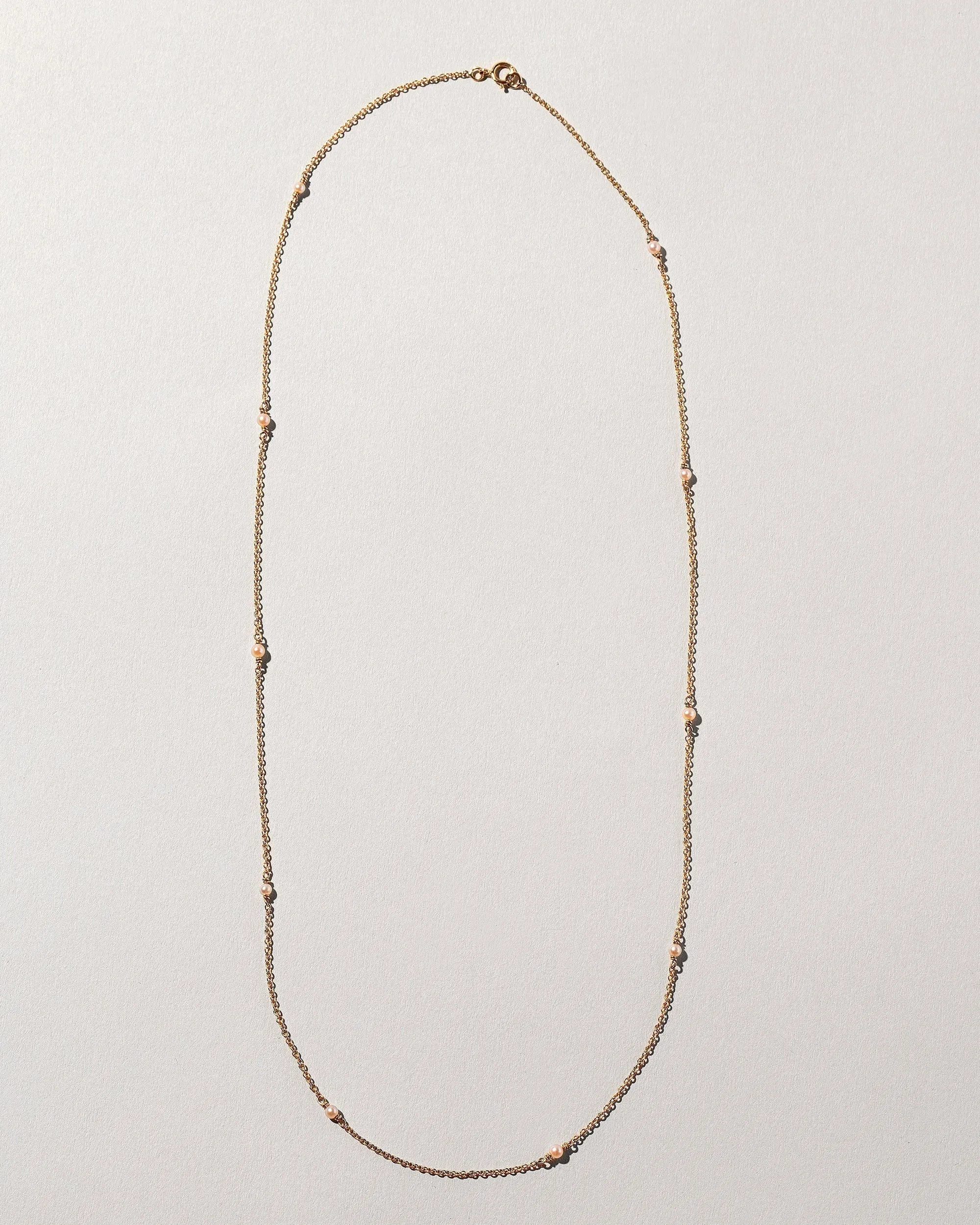 Natural Pink Seed Pearl Necklace