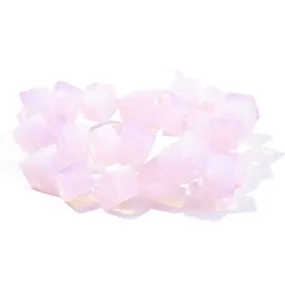 Opalite Pink (Synthetic) 8mm Cube Corner Drilled - 15-16 inch - CLEARANCE